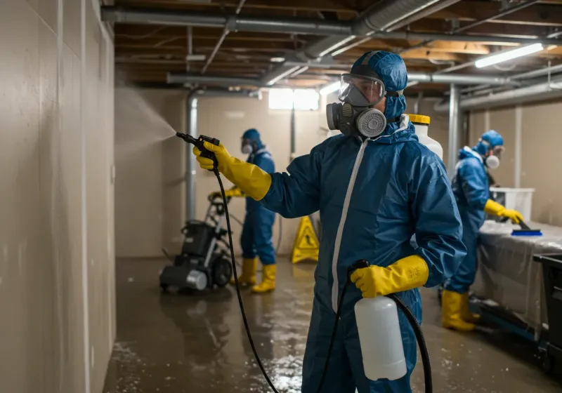 Basement Sanitization and Antimicrobial Treatment process in Shokan, NY